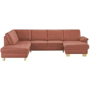 meinSofa Wohnlandschaft Kunstleder Samu ¦ rot ¦ Maße (cm): B: 316 H: 90 T: 235.0