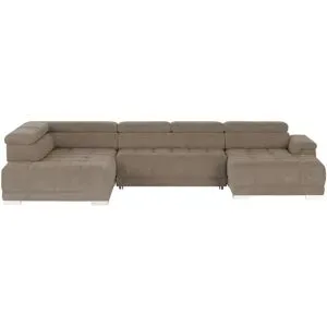 switch Wohnlandschaft aus Mikrofaser Campo ¦ braun ¦ Maße (cm): B: 374 H: 101 T: