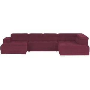 switch Wohnlandschaft aus Mikrofaser Campo ¦ rot ¦ Maße (cm): B: 374 H: 101 T: