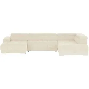 switch Wohnlandschaft aus Mikrofaser Campo ¦ weiß ¦ Maße (cm): B: 374 H: 101 T: