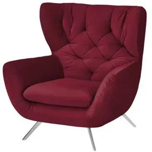 Jette Home Hochlehnsessel  Caldara ¦ rot ¦ Maße (cm): B: 110 H: 106 T: 95.0