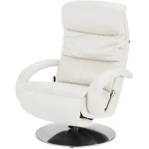 Hukla Leder-Relaxsessel  Florian ¦ weiß ¦ Maße (cm): B: 73 H: 102 T: 91.0