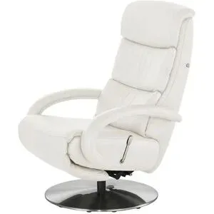Hukla Leder-Relaxsessel  Florian ¦ weiß ¦ Maße (cm): B: 73 H: 109 T: 91.0