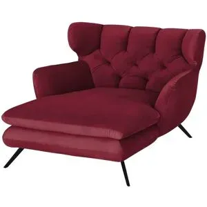 Jette Home Longseat-Sessel Samt Caldara ¦ rot ¦ Maße (cm): B: 130 H: 95 T: 160.0