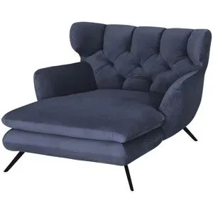 Jette Home Longseat-Sessel Samt Caldara ¦ blau ¦ Maße (cm): B: 130 H: 95 T: