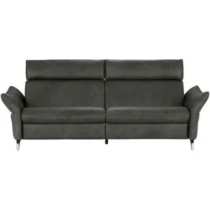 Himolla Einzelsofa aus Echtleder 1926 ¦ grau ¦ Maße (cm): B: 224 H: 94 T: 95.0