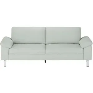 Max Schelling Ledersofa mit Winkelfüßen Maximum ¦ grau ¦ Maße (cm): B: 224 H: 86