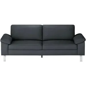 Max Schelling Ledersofa mit Winkelfüßen Maximum ¦ blau ¦ Maße (cm): B: 224 H: 86