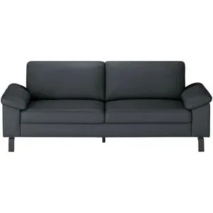 Max Schelling Ledersofa mit Winkelfüßen Maximum ¦ blau ¦ Maße (cm): B: 224 H: 86