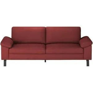 Max Schelling Ledersofa mit Winkelfüßen Maximum ¦ rot ¦ Maße (cm): B: 224 H: 86