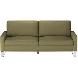 Max Schelling Ledersofa mit Kufengestell Maximum ¦ grün ¦ Maße (cm): B: 204 H: