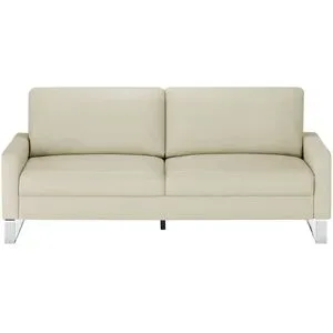 Max Schelling Ledersofa mit Kufengestell Maximum ¦ beige ¦ Maße (cm): B: 204 H: