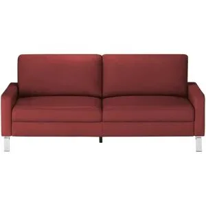 Max Schelling Ledersofa mit Winkelfüßen Maximum ¦ rot ¦ Maße (cm): B: 204 H: 86
