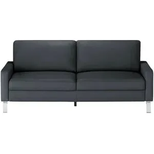 Max Schelling Ledersofa mit Winkelfüßen Maximum ¦ blau ¦ Maße (cm): B: 204 H: 86
