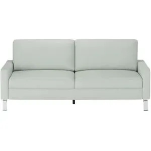Max Schelling Ledersofa mit Winkelfüßen Maximum ¦ grau ¦ Maße (cm): B: 204 H: 86