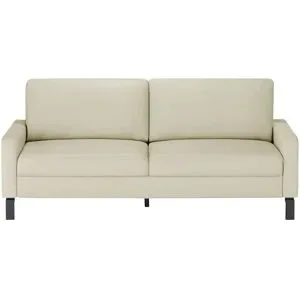 Max Schelling Ledersofa mit Winkelfüßen Maximum ¦ beige ¦ Maße (cm): B: 204 H: