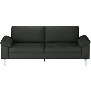 Max Schelling Ledersofa mit Winkelfüßen Maximum ¦ schwarz ¦ Maße (cm): B: 204 H: