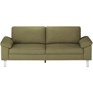 Max Schelling Ledersofa mit Winkelfüßen Maximum ¦ grün ¦ Maße (cm): B: 204 H: 86