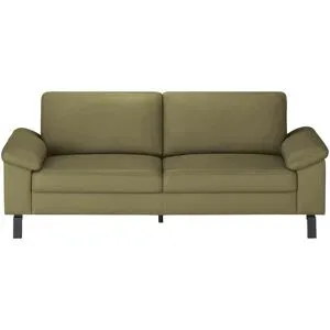 Max Schelling Ledersofa mit Winkelfüßen Maximum ¦ grün ¦ Maße (cm): B: 204 H: 86