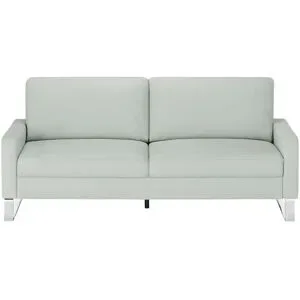 Max Schelling Ledersofa mit Kufengestell Maximum ¦ grau ¦ Maße (cm): B: 184 H: