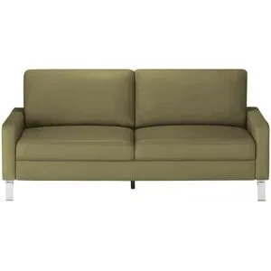 Max Schelling Ledersofa mit Winkelfüßen Maximum ¦ grün ¦ Maße (cm): B: 184 H: 86
