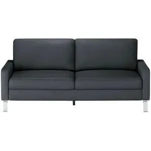 Max Schelling Ledersofa mit Winkelfüßen Maximum ¦ blau ¦ Maße (cm): B: 184 H: 86