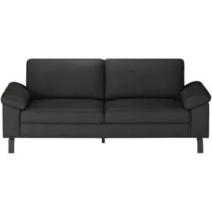 Max Schelling Ledersofa mit Winkelfüßen Maximum ¦ schwarz ¦ Maße (cm): B: 184 H: