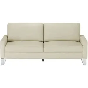 Max Schelling Ledersofa mit Kufengestell Maximum ¦ beige ¦ Maße (cm): B: 164 H: