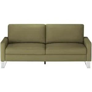 Max Schelling Ledersofa mit Kufengestell Maximum ¦ grün ¦ Maße (cm): B: 164 H: