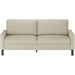 Max Schelling Ledersofa mit Winkelfüßen Maximum ¦ creme ¦ Maße (cm): B: 164 H:
