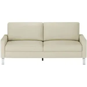 Max Schelling Ledersofa mit Winkelfüßen Maximum ¦ beige ¦ Maße (cm): B: 164 H: