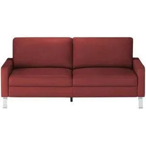 Max Schelling Ledersofa mit Winkelfüßen Maximum ¦ rot ¦ Maße (cm): B: 164 H: 86