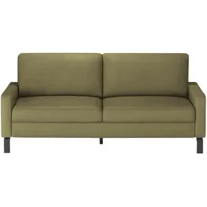 Max Schelling Ledersofa mit Winkelfüßen Maximum ¦ grün ¦ Maße (cm): B: 164 H: 86