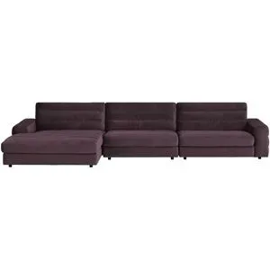 Höffner Ecksofa Samt  Scarlatti ¦ lila/violett ¦ Maße (cm): B: 416 H: 83 T: 205.0
