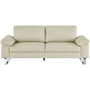 Max Schelling Ledersofa mit Kufengestell Maximum ¦ beige ¦ Maße (cm): B: 184 H: