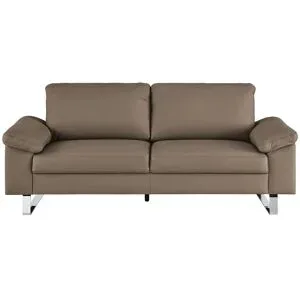Max Schelling Ledersofa mit Kufengestell Maximum ¦ braun ¦ Maße (cm): B: 184 H: