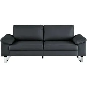 Max Schelling Ledersofa mit Kufengestell Maximum ¦ blau ¦ Maße (cm): B: 204 H: