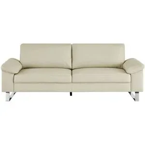 Max Schelling Ledersofa mit Kufengestell Maximum ¦ beige ¦ Maße (cm): B: 224 H: