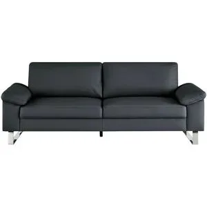 Max Schelling Ledersofa mit Kufengestell Maximum ¦ blau ¦ Maße (cm): B: 224 H: