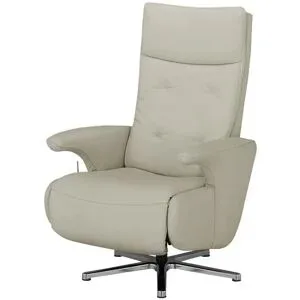 meinSofa Drehsessel aus Leder Franzi ¦ grau ¦ Maße (cm): B: 73 H: 115 T: 83.0