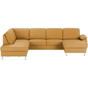 meinSofa Wohnlandschaft mit Sitz- und Rückenbezug aus Leder Kathi ¦ orange ¦