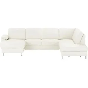 meinSofa Wohnlandschaft mit Sitz- und Rückenbezug aus Leder Kathi ¦ weiß ¦ Maße