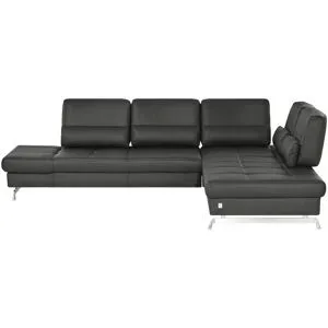 JOOP! Ecksofa Leder  Loft 8108 ¦ schwarz ¦ Maße (cm): B: 299 H: 86 T: 250.0