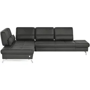 JOOP! Ecksofa Leder  Loft 8108 ¦ schwarz ¦ Maße (cm): B: 299 H: 86 T: 250.0