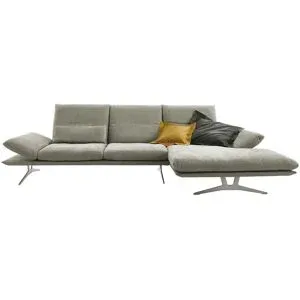 Koinor Ecksofa aus Flachgewebe Francis ¦ grau ¦ Maße (cm): B: 314 H: 93 T: 159.0