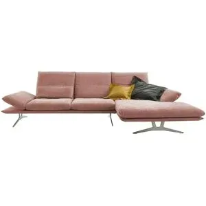 Koinor Ecksofa aus Flachgewebe Francis ¦ rosa/pink ¦ Maße (cm): B: 314 H: 93 T: