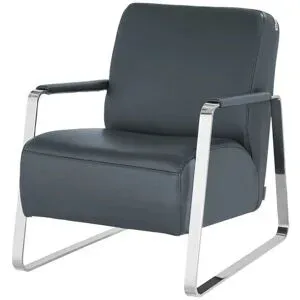 W.SCHILLIG Sessel aus Leder 17350 Quadroo ¦ blau ¦ Maße (cm): B: 65 H: 82 T: