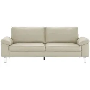 Höffner Einzelsofa aus Echtleder Bena ¦ creme ¦ Maße (cm): B: 228 H: 86 T: 97.0