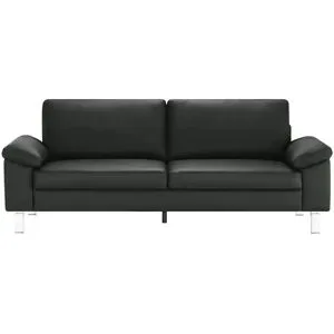 Höffner Einzelsofa aus Echtleder Bena ¦ schwarz ¦ Maße (cm): B: 228 H: 86 T: 97.0