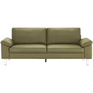 Höffner Einzelsofa aus Echtleder Bena ¦ grün ¦ Maße (cm): B: 228 H: 86 T: 97.0